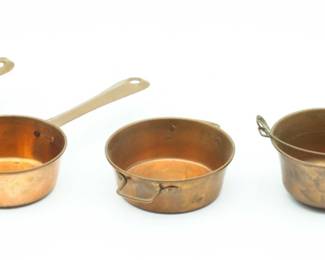 Dollhouse Miniature Metal Frying Pans