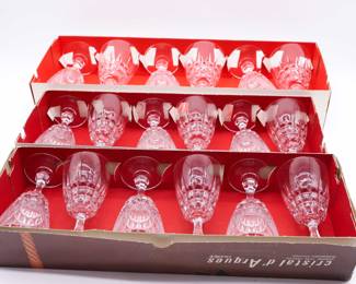Cristal D'Arques Genuine Lead Crystal Glasses - 18 Total