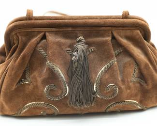 Vintage Suede Shoulder Crossbody Bag