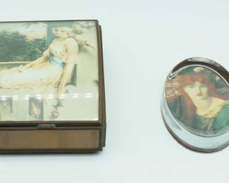 Past Times Paperweight La Ghirlandata Dante Gabriel Rossetti Gift Red Hair Woman