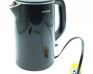 Miroco 1.5 Liter Double Wall Quiet Quick Electric Kettle Black