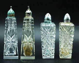 Cut Glass Salt And Pepper Shakers
