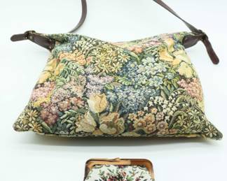 Floral Pattern Hobo Bag &  Wallet