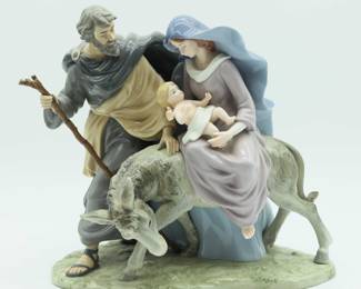 CLASSIC TREASURES Fine Porcelain Collectible Joseph Mary & Baby Jesus Sculpture
