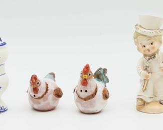 Vintage Salt & Pepper Shakers - Set Of 3