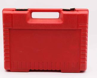 Vintage 1985 Lego Red Carrying Case Plastic Storage Container Filled With Legos