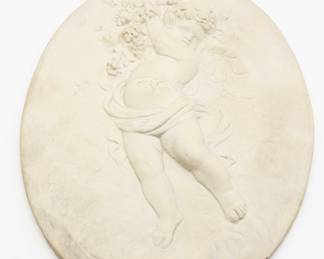 Plaster Roundel Depicting Winter