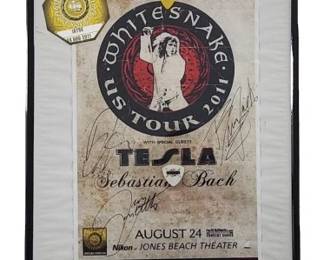 Tesla Signed Concert Poster with Picks