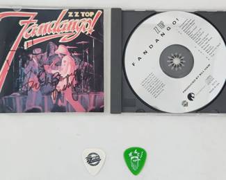 ZZ Top Signed Fandango! CD Insert with Picks