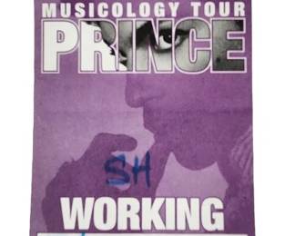 Prince 2004 Musicology Tour Concert Crew Pass
