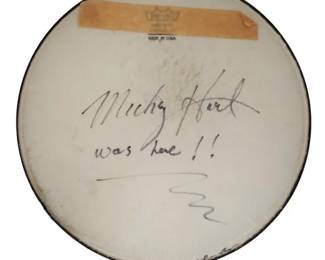 Grateful Dead Mickey Hart Was Here Signed Skin