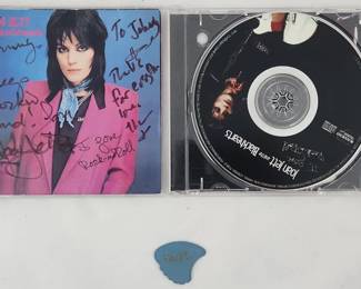 Joan Jett & Blackhearts Signed CD Insert with Pick