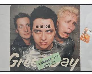 Green Day Billy Joe Signed Poster & Crew Pass