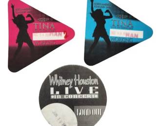 1994 Whitney Houston & 08 Tina Turner Tour Passes
