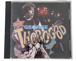 George Thorogood Signed CD Insert & Guitar Pick