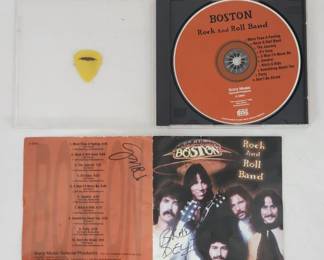 Boston Brad Delp Signed CD Insert with Pick