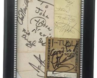 Jethro Tull Crew Pass & Various Rock Signatures