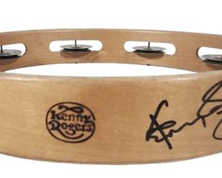Kenny Rogers Hand Signed Concert Tambourine