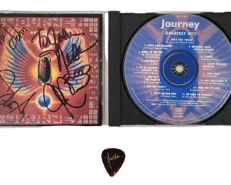 Journey Signed CD Insert with Guitar Pick