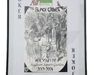 Black Crowes Signed NYE Poster with Pass