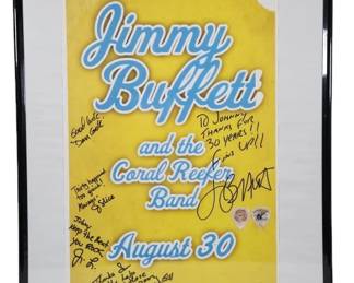 Jimmy Buffett Signed Concert Poster with Picks