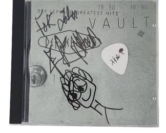 Def Leppard Rick Allen Signed CD & Pick