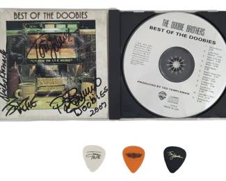 The Doobie Brothers Band Signed CD Insert w/ Picks