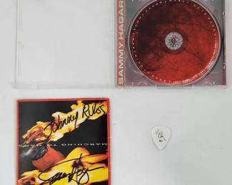 Sammy Hagar Signed Marching to Mars CD & Pick