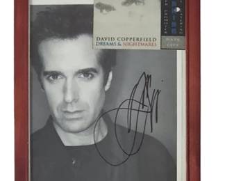 David Copperfield Signed Photo w/ Crew Pass Framed