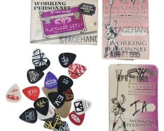 Van Halen Crew Passes & Used Guitar Picks