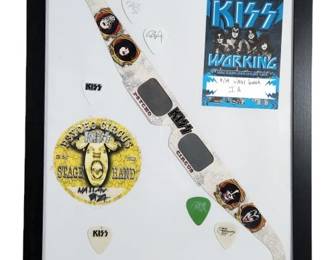 KISS Picks, 3-D Glasses & Tour Passes Framed