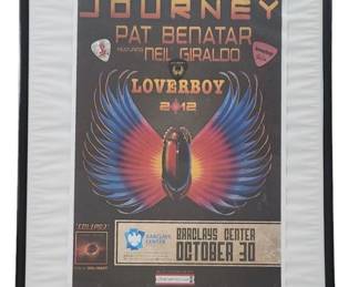 Journey Pat Benatar 2012 Poster & Picks Framed