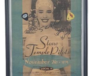 STP Weiland & DeLeo Signed Poster & Picks