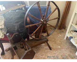 19th Century Colonial Spinning Wheel