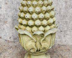 Vintage Poured Stone Pine Cone Garden ornament
