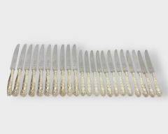 English Sterling Silver Knives Stainless Steel Blade 1208 Grams
