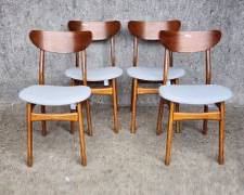 Four West Elm Mid Century Modern MCM Dining Chairs
