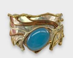 Mixed Metal Handmade Art Jewelry Cuff Bracelet
