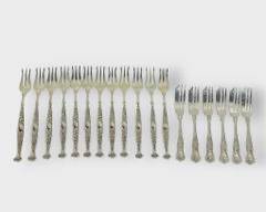 English Sterling Silver Flatware Forks 1380 Grams
