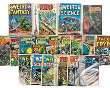 Super Cool Sci-Fi Comic Book Lot! Including Questar Featuring Isaac Asimov and Others, Forbidden Worlds, Space Adventures, Tales from The Crypt, Weird Science, The Vault of Horror and More!
