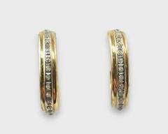 14K Diamond Half Hoop Earrings
