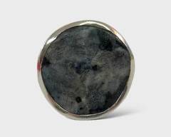 Unusual Sterling Silver Gemstone Ring Size 6.75
