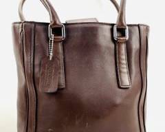 Vintage Coach D1P-9422 Bonnie Cashin Legacy Slim Brown Leather Tote/Shoulder Handbag
