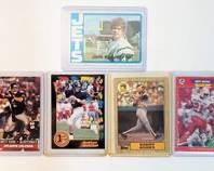 Barry Bonds, Brett Favre, Barry Sanders, and John Riggins Topps MLB Baseball and NFL Football Rookie Trading Cards

