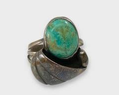 Navajo Pawn Silver Royston Turquoise Ring Size 5.75
