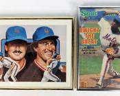New York Mets MLB Baseball Keith Richards and Gary Carter Framed Drawing and Dwight Gooden Framed Sports Illustrated September 2, 1985 Cover
