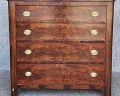 Antique Four Drawer Chest of Drawers fancy Brass pulls
