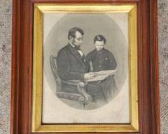 Antique Lincoln at Home Framed Print Antique Framed by Bill and Brother NY
