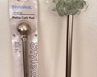 New In Box Style Well Curtain Rod & Rod With Decorated Finials
Lot #: 179