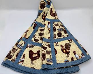 Round Quilted Table Cloth With Rooster Motif
Lot #: 153